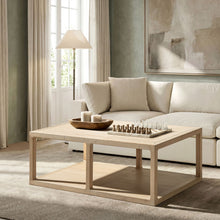 Load image into Gallery viewer, Ellis - Open Frame Coffee Table With Lower Shelf - Natural
