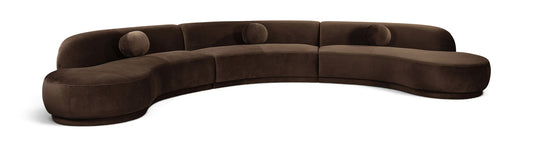 Avra - 177.5" Velvet Performance Fabric Upholstered Sectional - Ego Home Furniture