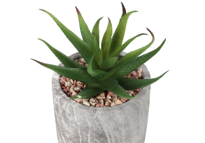 6" Tall, Artificial Plant, Succulent, Indoor, Faux, Fake, Table, Greenery, Potted, Decorative (Set of 2) - Green - Ego Home Furniture