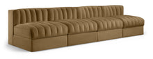 Load image into Gallery viewer, Rummi - Armless Velvet Performance Fabric Upholstered 4 Piece Modular Sofa
