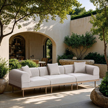 Load image into Gallery viewer, Laguna - 3 Piece Resilient Water Resistant Fabric 106.5" Upholstered Outdoor Patio Modular Sofa
