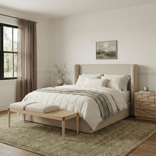 Load image into Gallery viewer, Nara - Linen Textured Fabric Upholstered Bench - Painted Natural
