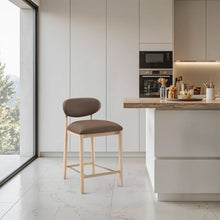 Load image into Gallery viewer, Riccio - Stool - Natural And Gold Frame
