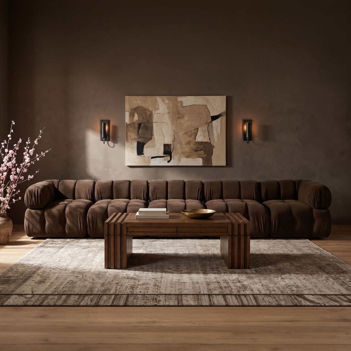 Orin - Fabric Velvet 5 Piece Modular Sofa