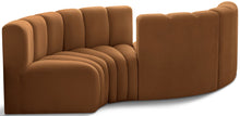 Load image into Gallery viewer, Arc - Velvet 4 Piece Curved Modular Sofa - Saddle
