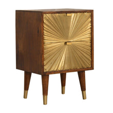 Load image into Gallery viewer, Manila - Nightstand - Brown / Gold
