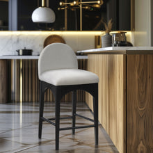 Load image into Gallery viewer, Waldorf - Chenille Stool With Black Legs
