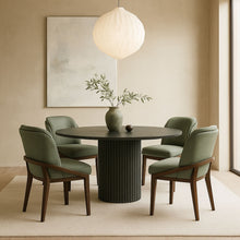 Load image into Gallery viewer, Navo - Vegan Leather Upholstered Dining Chair - Green
