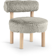 Load image into Gallery viewer, Ambre - Vegan Shearling Fabric Accent Chair - Taupe
