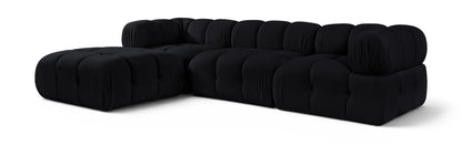 Orin - Velvet 4 Piece Modular Sectional With Chaise