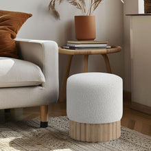 Load image into Gallery viewer, Veranda - Ottoman / Stool With Natural Base
