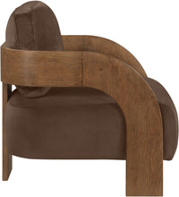 Load image into Gallery viewer, Cedra - Velvet Performance Fabric Upholstered Accent Chair - Brown Frame
