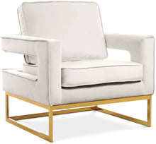 Load image into Gallery viewer, Noah - Accent Chair with Gold Legs
