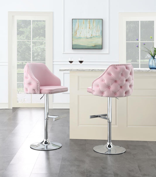 ST105 - Velvet Bar Stool (Set of 2)