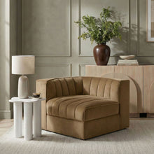 Load image into Gallery viewer, Rummi - Velvet Performance Fabric Upholstered Modular Corner Chair
