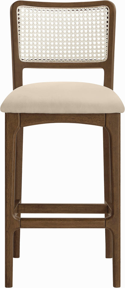Atrium - Upholstered Bar Stool (Set of 2) - Brushed Brown Frame