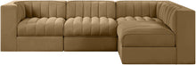 Load image into Gallery viewer, Rummi - Velvet Performance Fabric Upholstered 4 Piece Modular Sectional
