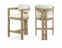 Load image into Gallery viewer, Ravina - Upholstered Counter Stool With Stained Natural Base
