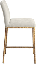 Load image into Gallery viewer, Reeves - Chenille Fabric Upholstered Counter Stool (Set of 2) - Gold Base
