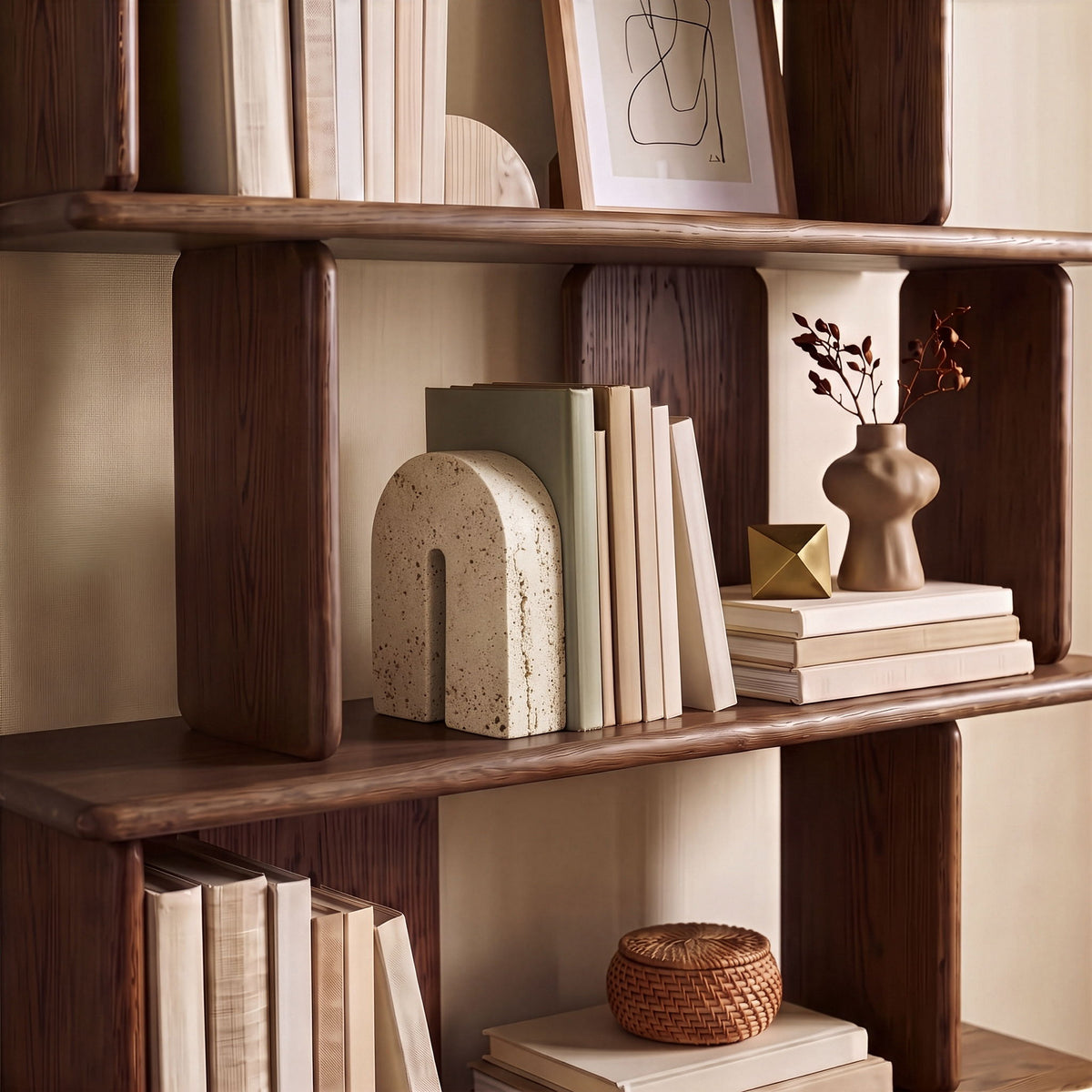 Phillipe - Genuine Travertine Bookend