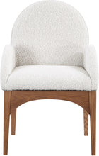 Load image into Gallery viewer, Waldorf - Boucle Dining Arm Chair With Brown Legs
