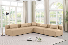 Load image into Gallery viewer, Cube - 5 Piece Modular Corner Armless Sectional - Tan
