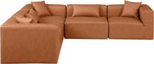 Load image into Gallery viewer, Cube - 5 Piece Modular Corner Sectional - Cognac
