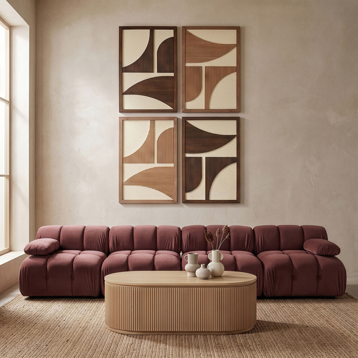 Cadence - 4 Piece Two-Color Wall Art