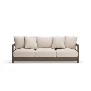 Arc Lake - Sofa With Cushion - Brown / Beige - Ego Home Furniture