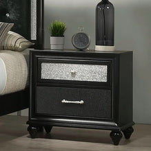 Load image into Gallery viewer, Crown Mark Furniture Lila 2 Drawer Nightstand in Black image

