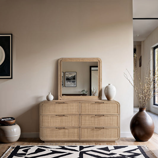 Windsor - Rubberwood Mirror - Natural