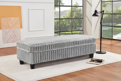 U321 - Corduroy Ottoman - Gray