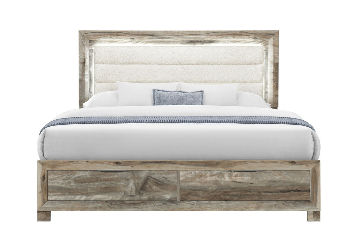 Callie - King Bed With Storage - Brown