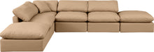 Load image into Gallery viewer, Indulge - Faux Leather 6 Piece Modular Armless Sectional - Tan
