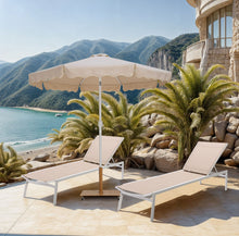Load image into Gallery viewer, Amalfi - Aluminum Patio Umbrella - Light Brown Base / White Pole
