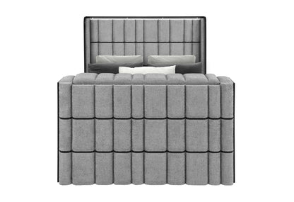 Isabella - Queen Bed / King Bed Headboard Wing - Gray