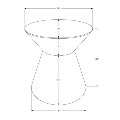 Drum Accent Side Table, Contemporary & Modern Elegant Design