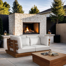 Load image into Gallery viewer, Mirella - 2 Piece Water Resistant Fabric 76" Upholstered Outdoor Patio Modular Loveseat
