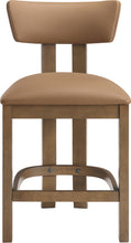 Load image into Gallery viewer, Lavrin - Vegan Leather Upholstered Counter Stool (Set of 2) - Walnut Base

