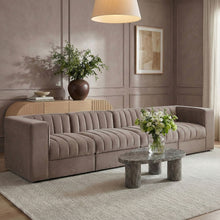 Load image into Gallery viewer, Rummi - Velvet Performance Fabric Upholstered 4 Piece Modular Sofa
