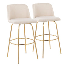 Load image into Gallery viewer, Toriano - Contemporary Fixed Height Barstool With Swivel And Round Footrest (Set of 2)
