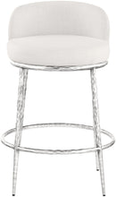 Load image into Gallery viewer, Ferro - Upholstered Counter Stool With Brushed Silver Base
