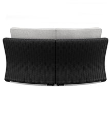 Load image into Gallery viewer, Beachcroft - Curved Corner Chair With Cushion - Black / Light Gray
