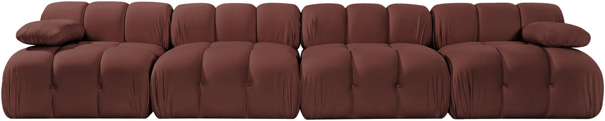 Orin - Velvet 4 Piece Modular Sofa