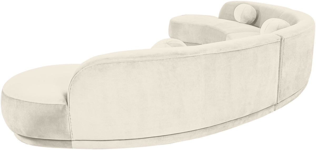 Avra - 177.5" Velvet Performance Fabric Upholstered Sectional