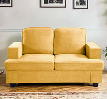 Load image into Gallery viewer, Modern Loveseat, Comfortable 2 Seater Couch With Deep Seating, Loose Back Cushions, Wide Arms
