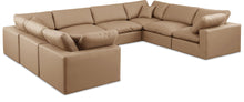 Load image into Gallery viewer, Comfy - 8 Piece Faux Leather Modular Sectional - Tan
