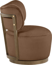 Load image into Gallery viewer, Elara - Velvet Upholstered Swivel Accent Chair - Stained Brown
