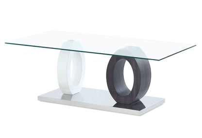 T1628 - Coffee Table Base - Silver / Black