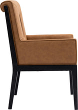Load image into Gallery viewer, Gwendolyn - Faux Leather Dining Arm Chair With Black Frame
